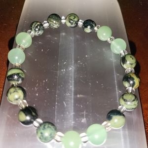 Green Aventurine & Kambaba Jasper Crystal Bracelet
